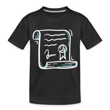 Certificat de diplôme - T-shirt bio Premium Enfant - noir - Devant