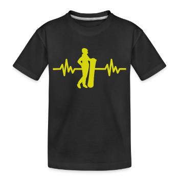 Heartbeat Snowboard - Sports d’hiver Piste de neige - T-shirt bio Premium Enfant - noir - Devant