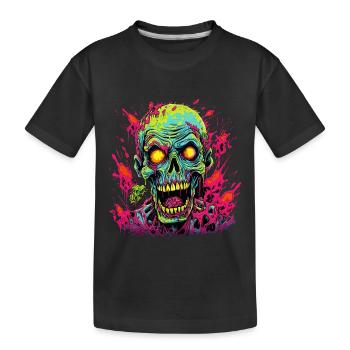Zombie Head Creepy Halloween Zombie Hunter Undead - T-shirt bio Premium Enfant - noir - Devant
