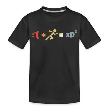Witzige Laufformel - Kinder Premium Bio T-Shirt - Schwarz - Vorne