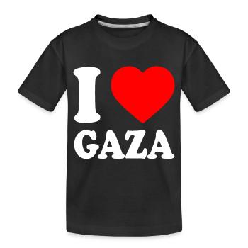 I love gaza - T-shirt bio Premium Enfant - noir - Devant