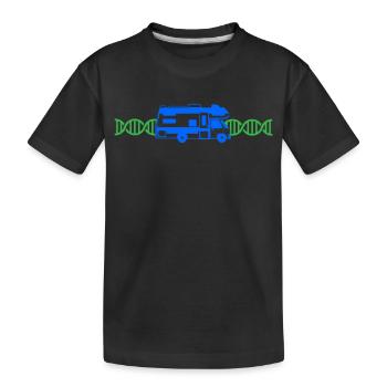 L’ADN du camping-car | Couleurs modifiables - T-shirt bio Premium Enfant - noir - Devant