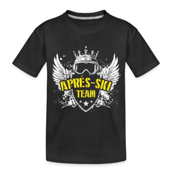 Après-ski Ski en équipe Vacances après-ski - T-shirt bio Premium Enfant - noir - Devant