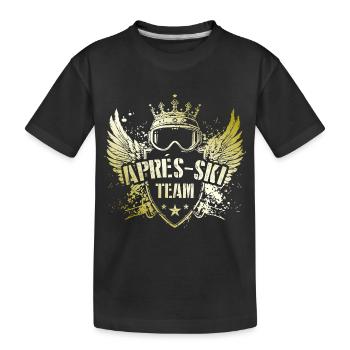 Après-ski Ski Equipe Ski - T-shirt bio Premium Enfant - noir - Devant