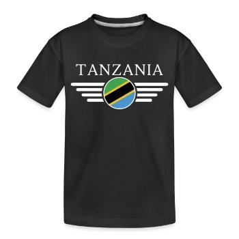 J’aime la Tanzanie, T-Shirt Design Style Élégance - T-shirt bio Premium Enfant - noir - Devant