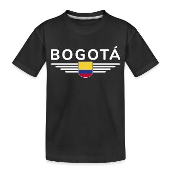 Bogotá Design – Stadt der Anden - Kinder Premium Bio T-Shirt - Schwarz - Vorne