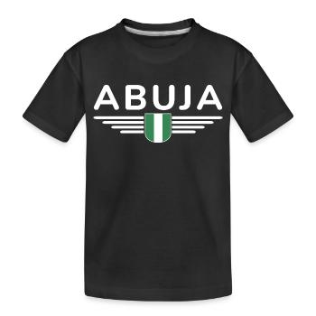 Abuja Design – Proud of Nigeria's capital - Kids' Premium Organic T-Shirt - black - Front