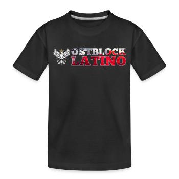 Ostblock Latino Pole Polen weißer Adler Geschenk - Kinder Premium Bio T-Shirt - Schwarz - Vorne