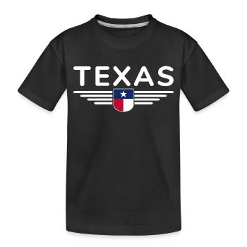 Texas Fan T-Shirt – Lone Star Style - Kids' Premium Organic T-Shirt - black - Front