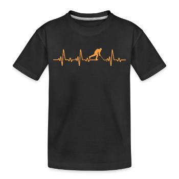 hockey battement de coeur t-shirt hockey - T-shirt bio Premium Enfant - noir - Devant