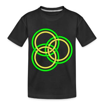 Nœud borroméen - T-shirt bio Premium Enfant - noir - Devant