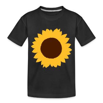 Sonnenblume - Kinder Premium Bio T-Shirt - Schwarz - Vorne