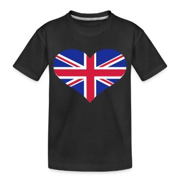 Großbritannien - Kinder Premium Bio T-Shirt - Schwarz - Vorne