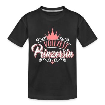 Princesse à temps plein - Crown - plaisir de - T-shirt bio Premium Enfant - noir - Devant