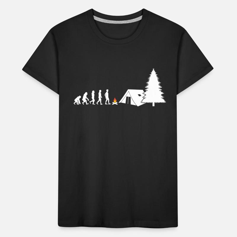 Evolution gift tents camping holidays travel Kids' Premium Organic T-Shirt