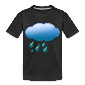 Wolken,Wetter,Regen - Kinder Premium Bio T-Shirt - Schwarz - Vorne