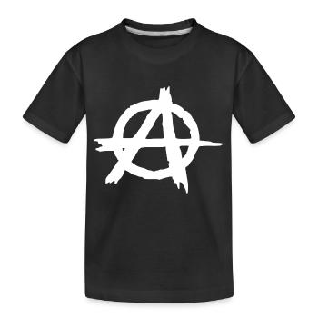Anarchie Symbol im Kreis - Kinder Premium Bio T-Shirt - Schwarz - Vorne