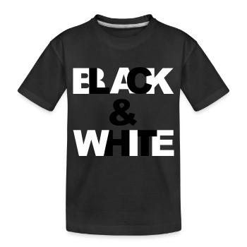 Black & White - T-shirt bio Premium Enfant - noir - Devant