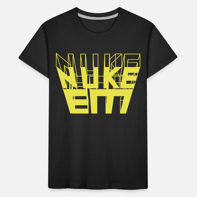 Nuke Em 3D Text Kinder Premium Bio T-Shirt