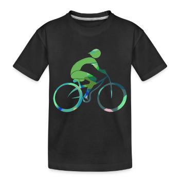 cyclist - Kids' Premium Organic T-Shirt - black - Front
