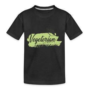 Végétalois végétariens protection des animaux Idée cadeau - T-shirt bio Premium Enfant - noir - Devant