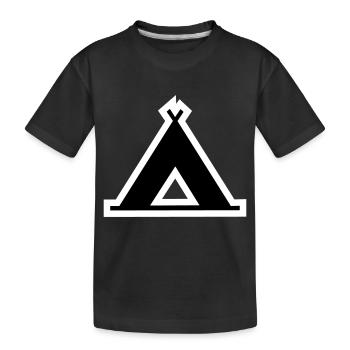 Camping liebe - Kinder Premium Bio T-Shirt - Schwarz - Vorne