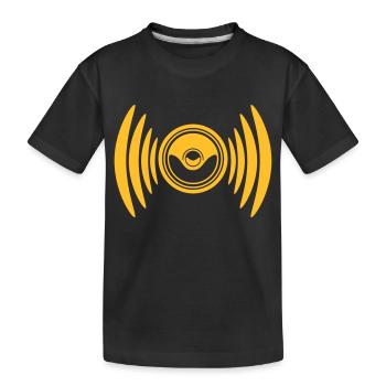 DJ Bass Sound Music Musik Wave - Kids' Premium Organic T-Shirt - black - Front