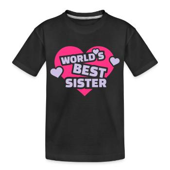 Schwester - Kinder Premium Bio T-Shirt - Schwarz - Vorne