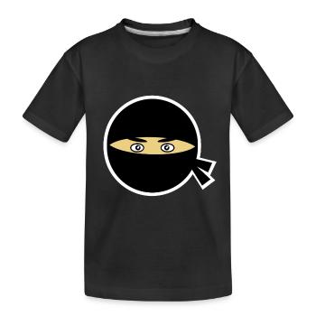 Tête de ninja - T-shirt bio Premium Enfant - noir - Devant