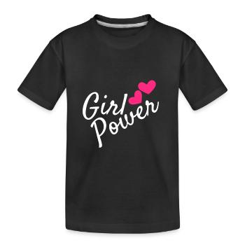 Girl power - Kids' Premium Organic T-Shirt - black - Front
