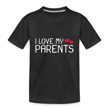 J’aime mes parents - T-shirt bio Premium Enfant - noir - Devant