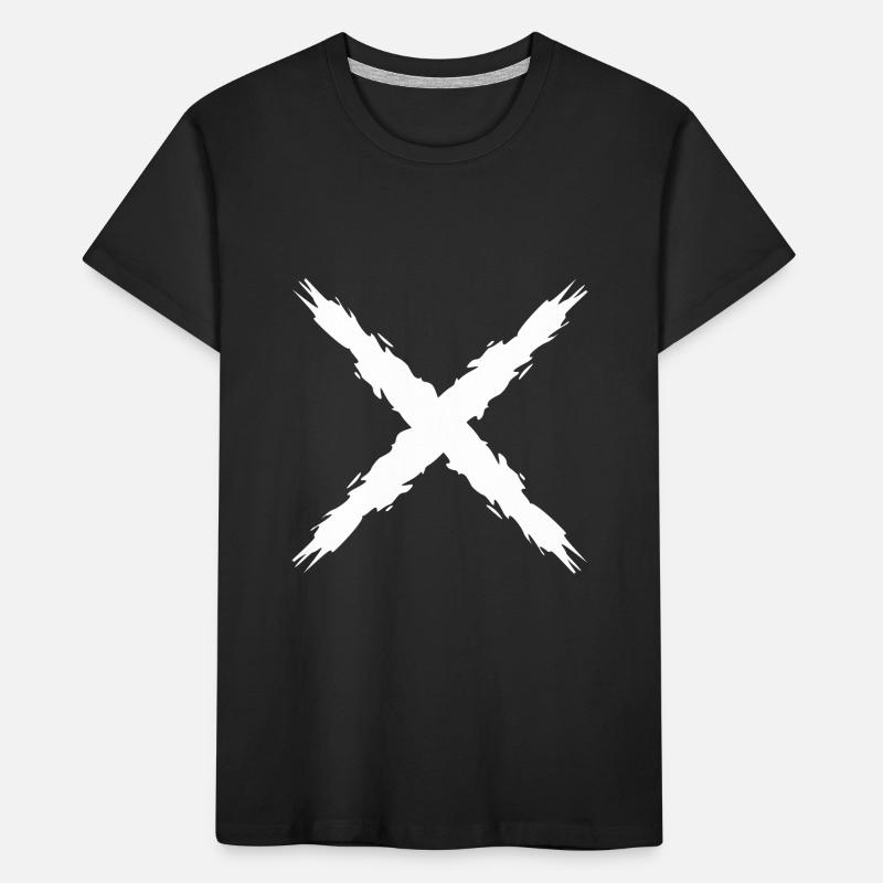 Forme de vecteur de conception croisée T-shirt bio Premium Enfant