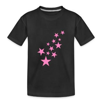 Icône de motif astérisque étoile rose - T-shirt bio Premium Enfant - noir - Devant