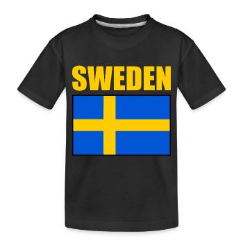 Schweden - Kinder Premium Bio T-Shirt - Schwarz - Vorne