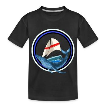 Poisson mammifère marin Baleine Poisson Yacht Bateau Maritime - T-shirt bio Premium Enfant - noir - Devant