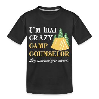 Zeltlager Leiter Sommercamp - Kinder Premium Bio T-Shirt - Schwarz - Vorne