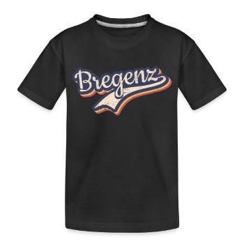 Österreich Bregenz Vorarlberg Vintage Typografie - Kinder Premium Bio T-Shirt - Schwarz - Vorne
