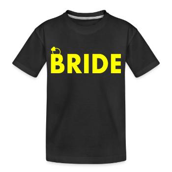 Bride - Kids' Premium Organic T-Shirt - black - Front