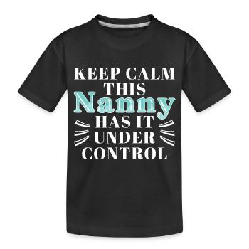 Nanny Babysitter Childminder - Kids' Premium Organic T-Shirt - black - Front