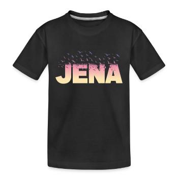 Jena Allemagne Ville Police Oiseaux Skyline - T-shirt bio Premium Enfant - noir - Devant