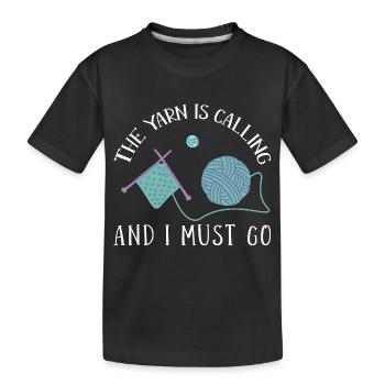 Tricoter aiguille à tricoter laine drôle - T-shirt bio Premium Enfant - noir - Devant