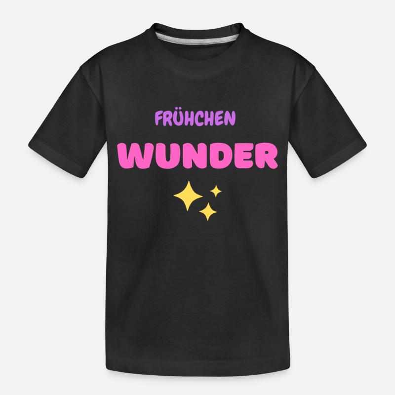 Frühchen Wunder Sterne Stars - Kinder Premium Bio T-Shirt - Schwarz
