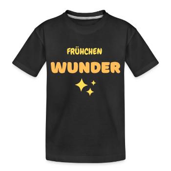 Frühchen Wunder Sterne gelb - Kinder Premium Bio T-Shirt - Schwarz - Vorne