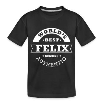 Felix Cadeau T shirt personnalisé prénom Felix - T-shirt bio Premium Enfant - noir - Devant