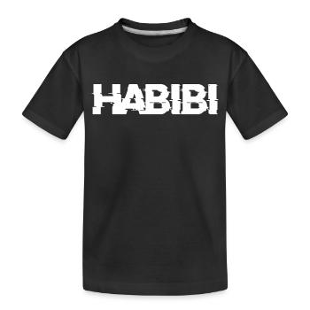 Habibi Schriftzug - Kinder Premium Bio T-Shirt - Schwarz - Vorne