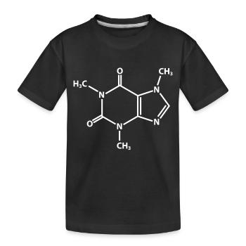 Caffeine Molecule - Kids' Premium Organic T-Shirt - black - Front