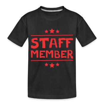 Membre du personnel - T-shirt bio Premium Enfant - noir - Devant