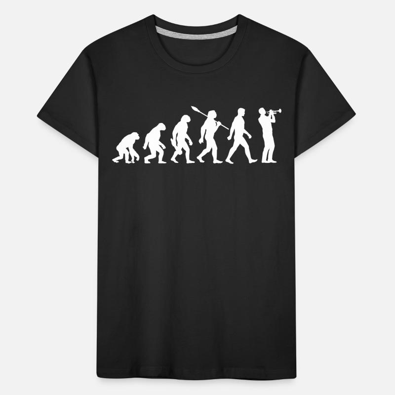 Evolution - Trumpet - Musician - Wind Instrument Kids' Premium Organic T-Shirt