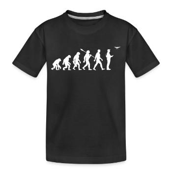 Evolution - Drohne - Drohnenpilot - Kinder Premium Bio T-Shirt - Schwarz - Vorne