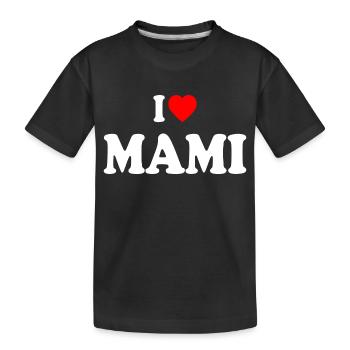 I love mami - Kids' Premium Organic T-Shirt - black - Front